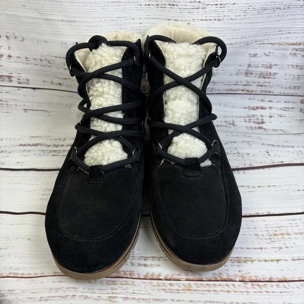 Sorel Women's Harlow Lace Cozy Boot — Waterproof Leather Ankle Booties Size 8.5‎